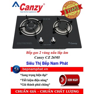 [HÀ NỘI]Bếp gas âm 2 vùng nấu Canzy CZ 26MI