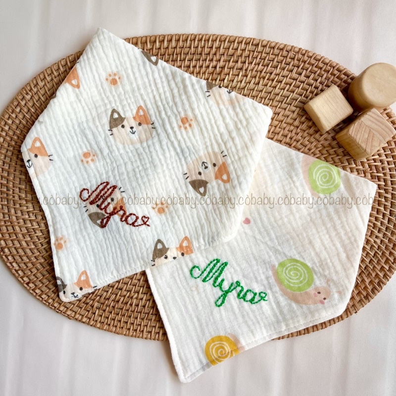 YẾM TAM GIÁC CHO BÉ XÔ MUSLIN 4 LỚP CAO CẤP