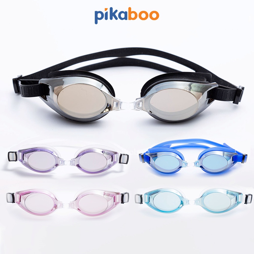 Kính bơi trẻ em, người lớn Pikaboo chất liệu silicone và PC mắt kính tráng gương cao cấp chống tia cực tím