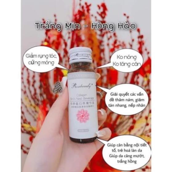 Nước Uống Collagen Yến Trắng Da Rose Beauty, Hỗ Trợ Sáng Da, Giảm Lão Hóa Da