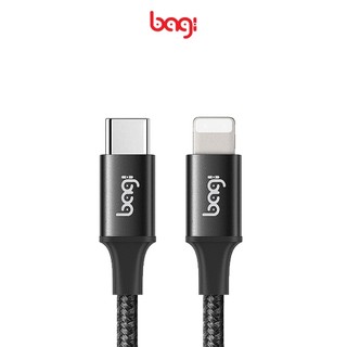 Cáp sạc bagi pd-i100 type-c to lightning quick charger 3.0 dây bọc dù chống đứt gãy gập dài 1m/2m
