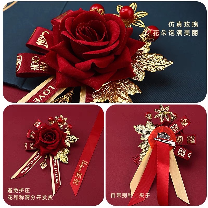 🌸🌸🌸 BÔNG HOA CÀI ÁO KIM DIỆP HỒNG BẢO TRANG TRÍ CƯỚI 🌸🌸🌸