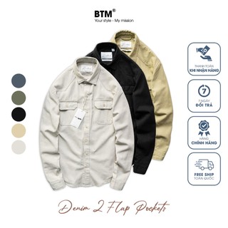 Áo sơ mi  kaki nam dài tay basic 2 túi dày dặn, chất lượng cực đẹp - 283.1 - BTM Studios