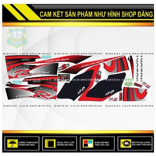 TEM RỜI SATRIA 2000 PHỐI DÁN XE ĐỎ