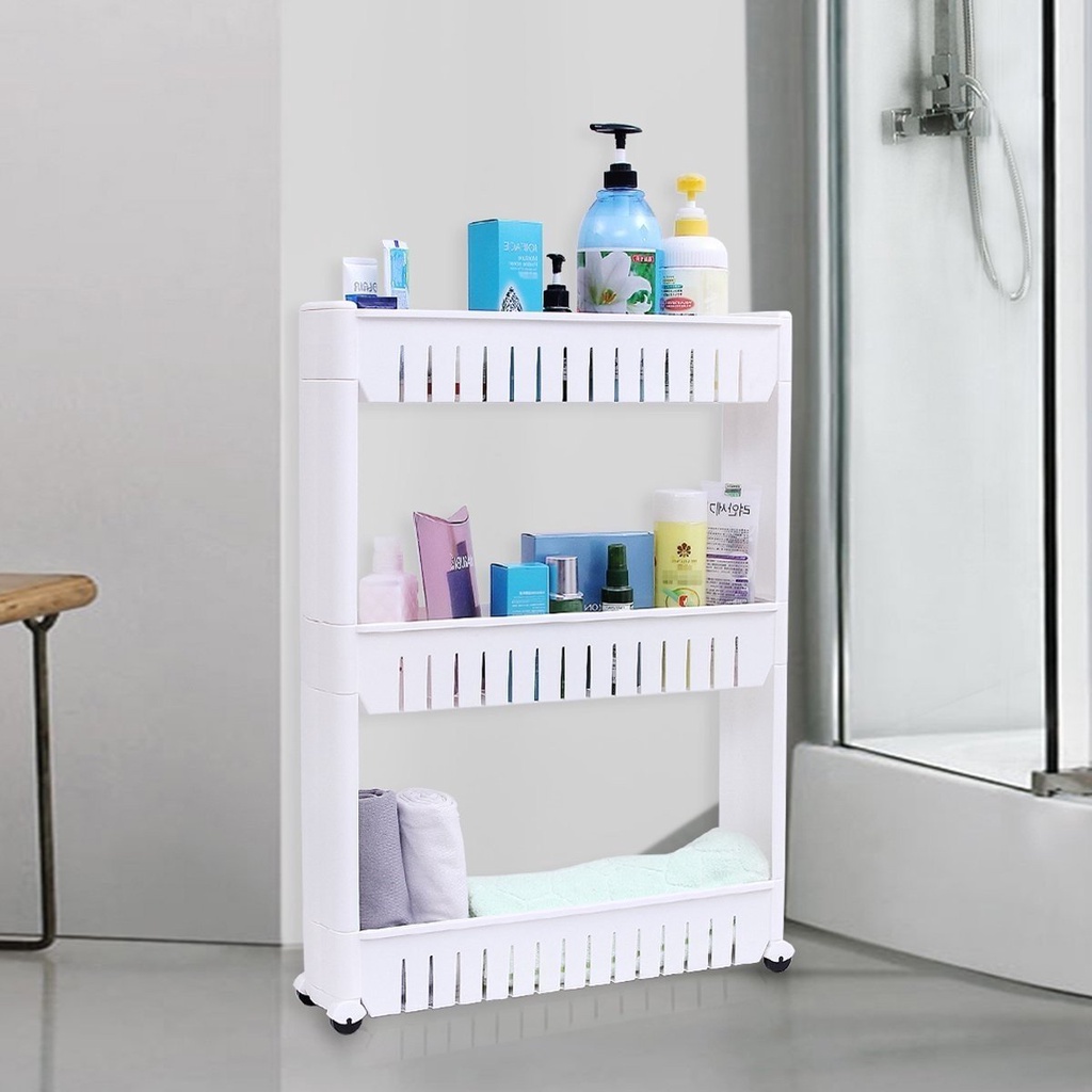 Xe Đẩy Spa 3 Tầng Đa Năng, Kệ để đồ bỉm sữa 3 tầng - Decor Nhà Xinh