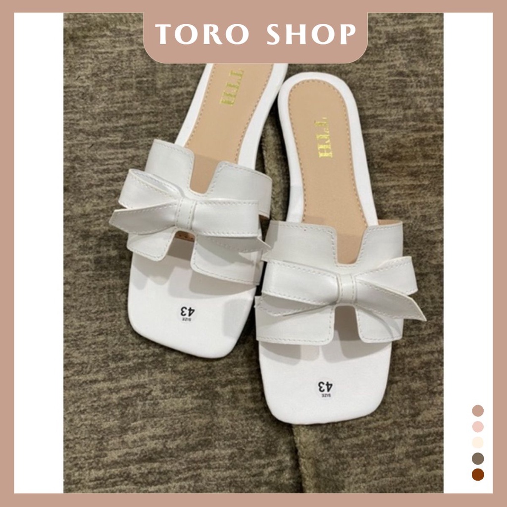Dép chữ H nơ bigsize 40- TOROSHOES