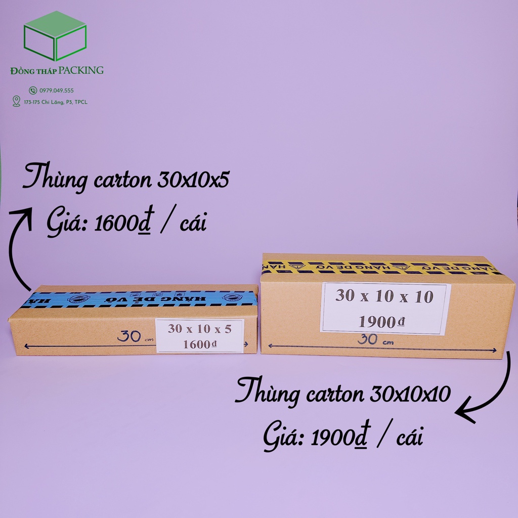 COMBO 50 HỘP CARTON 30x10x5 cm
