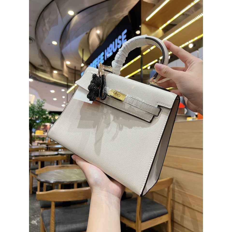 Túi Xách Nữ HM Kelly-  Size 25 Dáng Cao FullBox Tặng Kèm Khăn Nơ