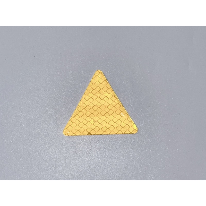 Tem tam giác🔺 phản quang dán đuôi dè sau xe máy 7x6.1cm, tem có sẵn keo