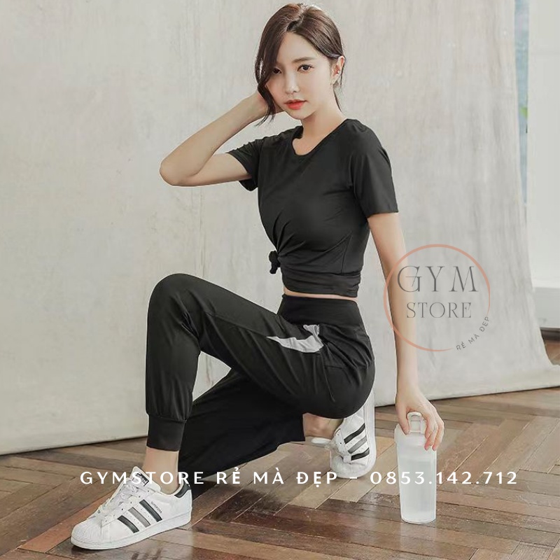 Set Bộ Tập Gym Yoga Bộ Đồ Tập Thể Thao Nữ❤️𝐑𝐄̉ Đ𝐄̣𝐏❤️ Áo Body Thun Mềm Quần Jogger Thun Mềm Ôm Dài 𝙎𝙤𝙡𝙤 𝙎𝙥𝙤𝙧𝙩𝙨𝙬𝙚𝙖𝙧 413