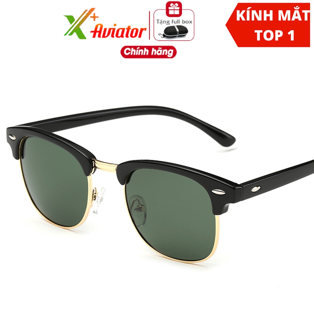 Kính mát thời trang Nam Nữ mắt Vuông tròng kính Palaroid phân cực Chống Chói chất liệu magie AviatorPlus - A3016