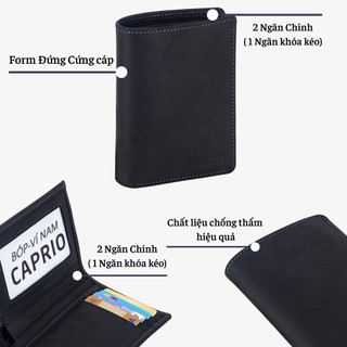 Ví nam Caprio Billfold (Ví Đứng) Da bò cao cấp