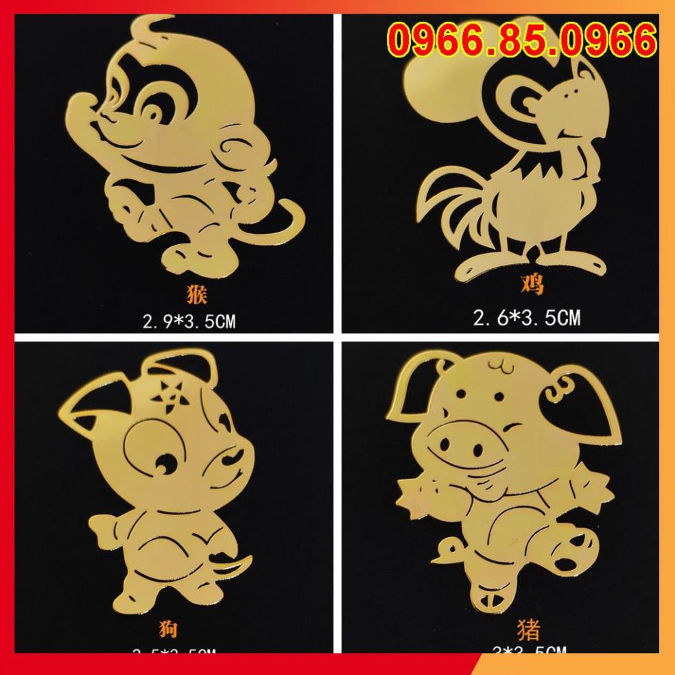 Miếng dán linh phù hình 12 con giáp đẹp