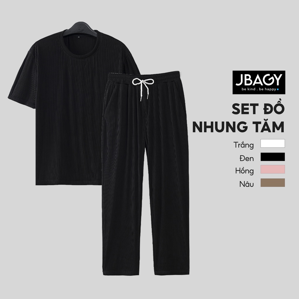 Đồ bộ form rộng chất liệu tăm Hàn dệt cao cấp thương hiệu JBAGY - JB01