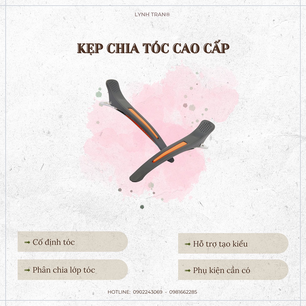 Kẹp phân chia tóc tạo kiểu phụ kiện làm tóc