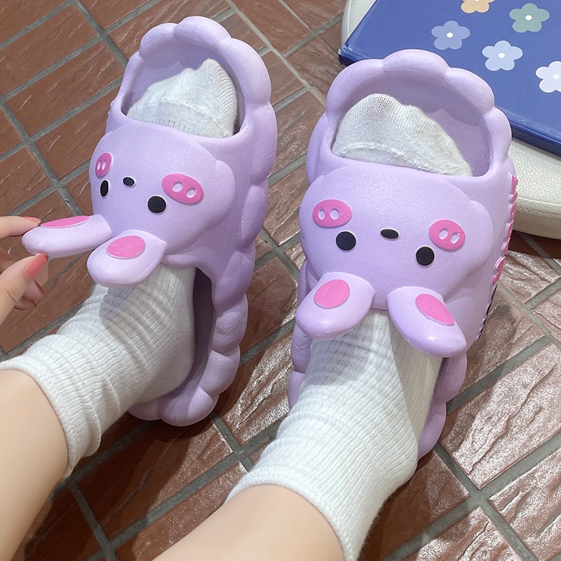 Dép quai ngang hình thỏ cho bé cute hột me hot trend - TT444