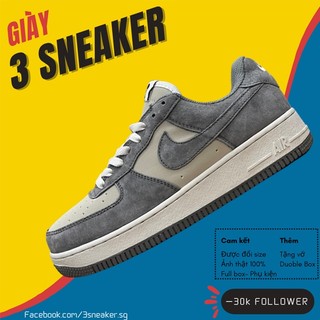 Giày sneaker af1 suede gray, af1 xám ghi da lộn; fullbox, full phụ kiện