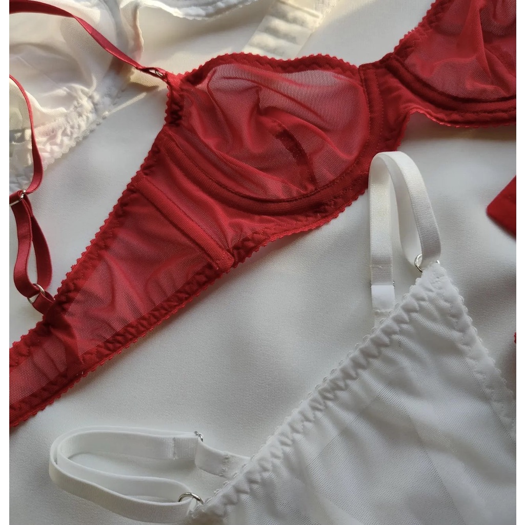 Bộ Đồ Lót Lưới Dẻo Mịn Co Giãn 4 Chiều Không Mút | BigBuy360 - bigbuy360.vn