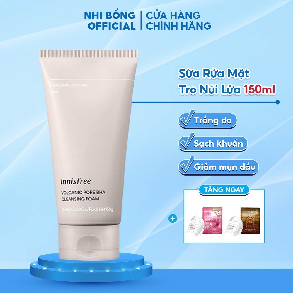Sữa Rửa Mặt Sạch Sâu Gảm Mụn Chiết Xuất Tro Núi Lửa Innisfree Jeju ...
