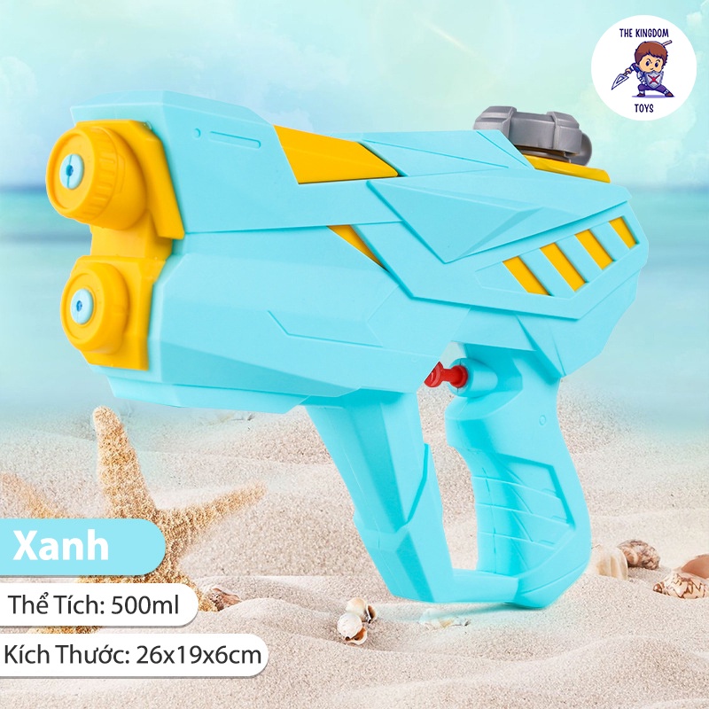 Súng Nước 2 Nòng Áp Lực Nhiều Chế Độ Bắn Đồ Chơi Mùa Hè Cho Bé Mới Nhất Dung Tích Lớn 500ml