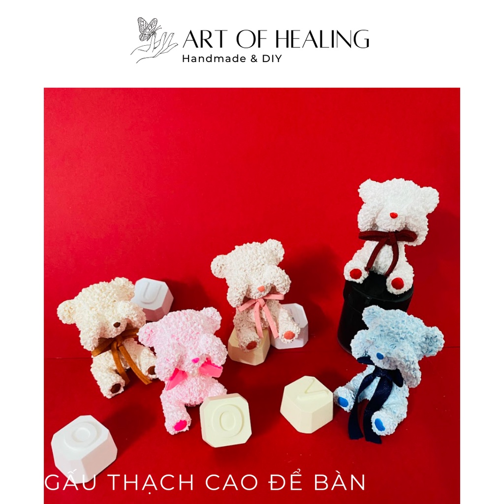 Set Thạch cao gấu thơm + 5ml tinh dầu - Trang trí bàn học Sinh nhật, Noel, Tết, quà... - Quà tặng