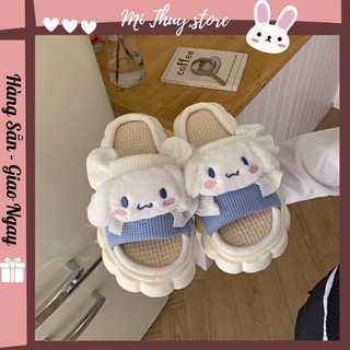 Dép quai ngang vạt bèo kuromi cinnamoroll đế đám mây 4cm êm nhẹ