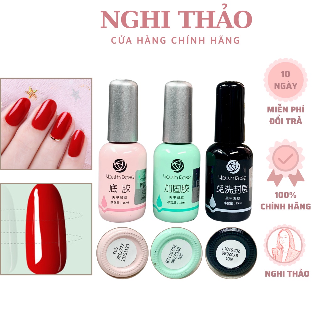 Base top hoa hồng chính hãng 15ml combo 3 chai