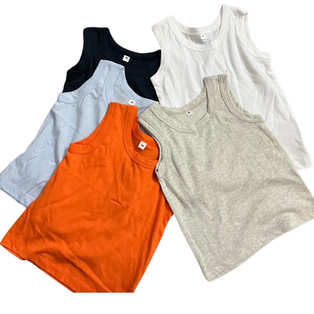 Áo ba lỗ bé trai chất vải thun cotton thoáng mát thấm hút mồ hôi cho bé từ 8 đến 35kg