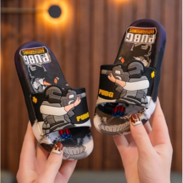 Dép lê bé trai Dép siêu nhân người máy in 3d đẹp đi siêu êm