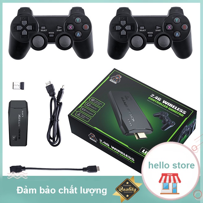 Game Stick 4k V2 Pro 2023, 64GB-15.000 trò + 50 game mới tải thêm, máy chơi game cầm tay không dây