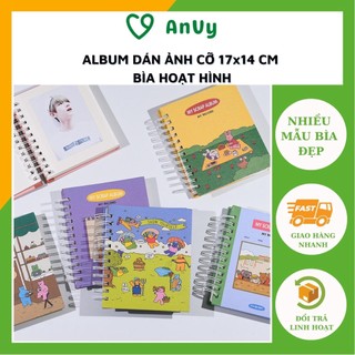 Album dán ảnh bìa hoạt hình trang sẵn keo dán, cỡ 17x14, 23x23 Kho Album ảnh Anvy