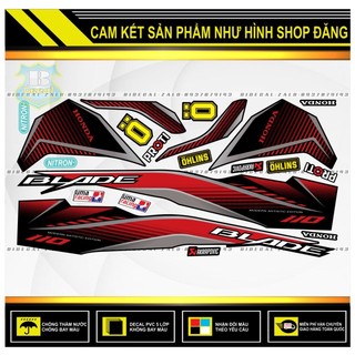 TEM RỜI WAVE BLADE 110 CHẾ MẪU 2017 PHỐI ĐỎ ĐEN