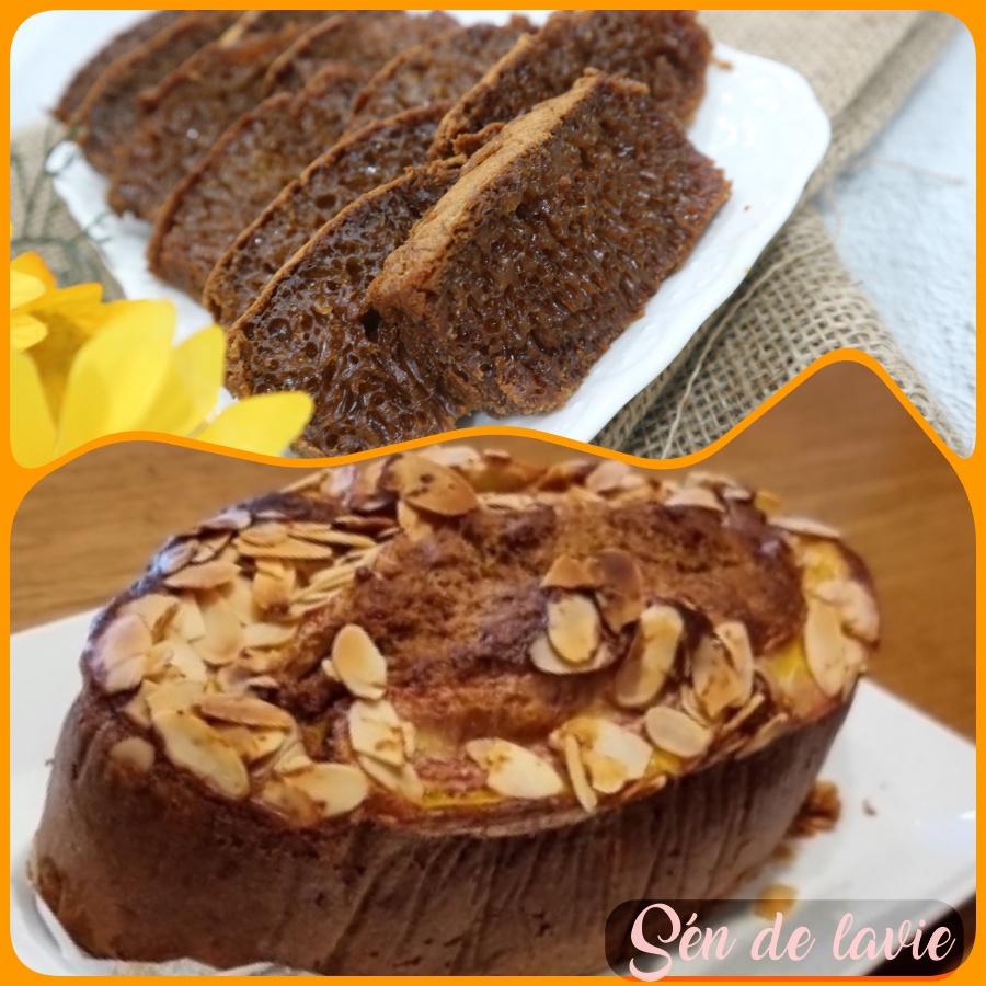 Bộ làm Bánh bò đường thốt nốt & Bánh chuối bột nguyên cám gồm bột trộn, nguyên liệu và vật dụng làm bánh