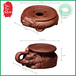 Đôn gốm cõng ấm trà tử sa