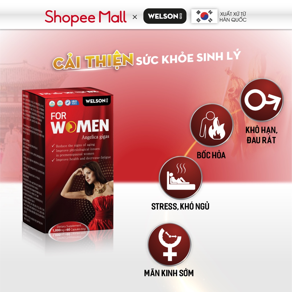 Combo Thăng Hạng Nhan Sắc Viên Uống Trắng Da Glutamax và Viên uống Nội Tiết Tố Welson For Women