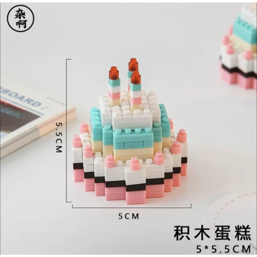 Đồ chơi xếp hình lắp ráp Bánh Kem mini Bánh Sinh Nhật Birthday Cake mini xinh xắn