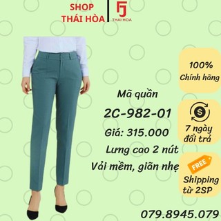 Quần tây Thái Hòa màu xanh ngọc chất vải nhẹ nhàng thoải mái 2c-982-01