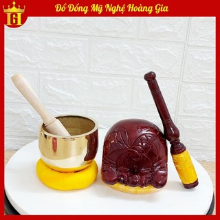 Bộ Chuông Mõ 3.5 inch Tụng Kinh Tại Nhà