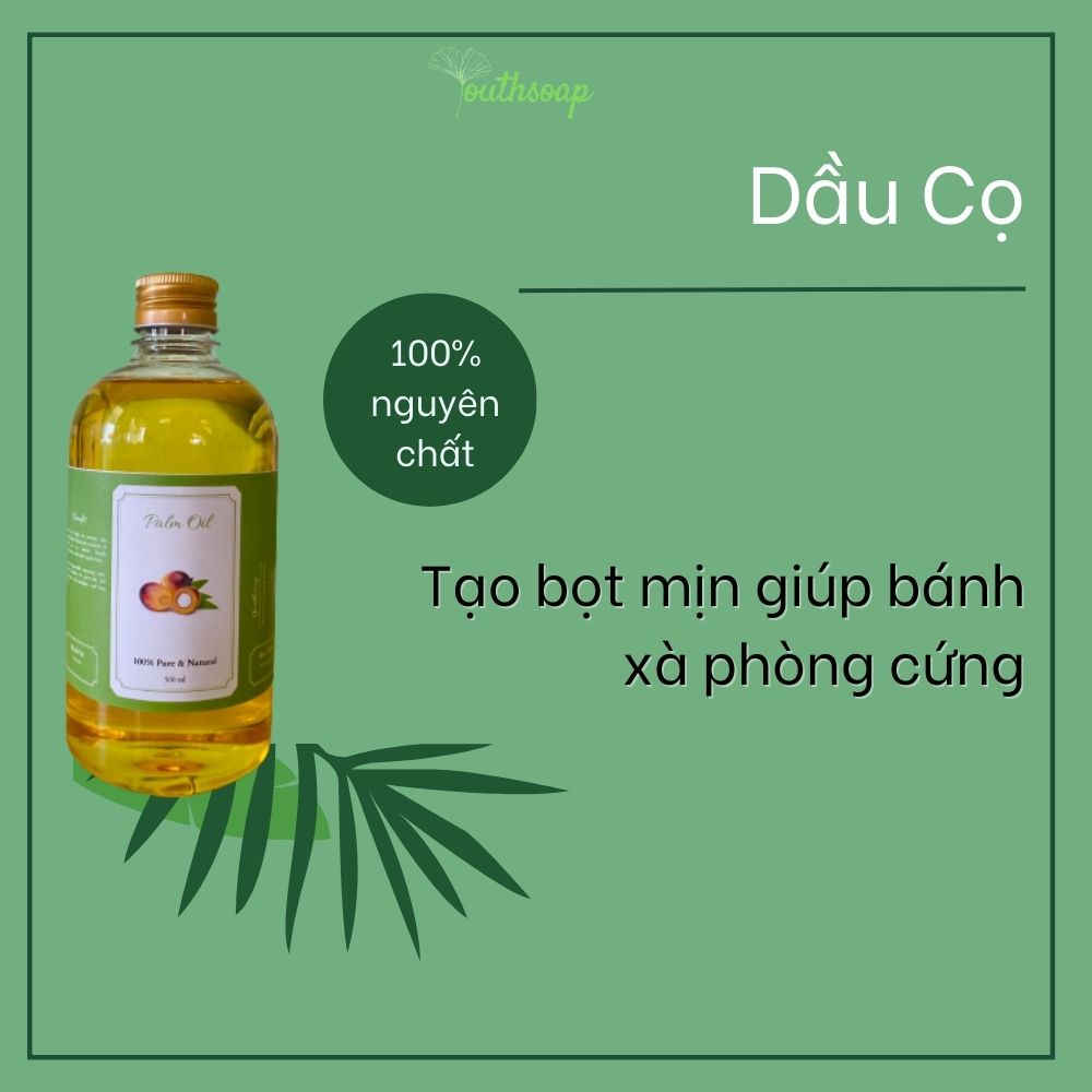 Set nguyên liệu làm xà phòng handmade, combo 3 loại dầu làm xà phòng kèm xút naoh