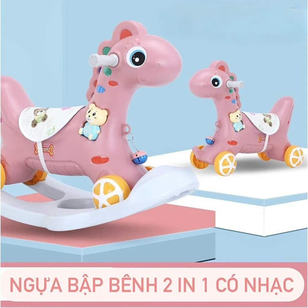 NGỰA BẬP BÊNH / XE CHÒI CHÂN 2 IN 1 CHO BÉ VUI CHƠI