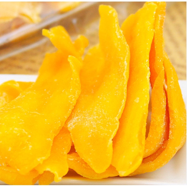 Xoài Thái Sấy Dẻo Chua Ngọt Tự Nhiên Nguyên Miếng Loại Ngon Túi Zip 500g