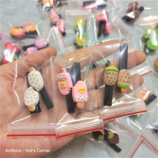Set 2 kẹp tóc mái đính charm đáng yêu cho bé
