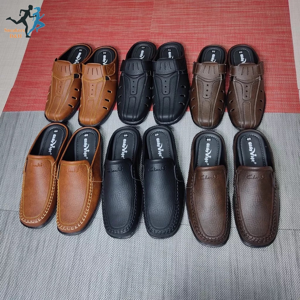 Giày lười nam, giày sục không gót dành cho người trung niên size từ 38 đên 43 khâu đế chắc chắn