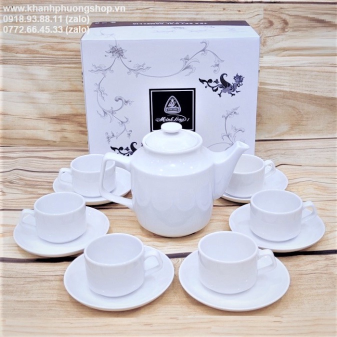 bộ ấm trà sứ Minh Long size lớn - bộ ấm trà gốm sứ minh long size lớn bán buôn bán sỉ