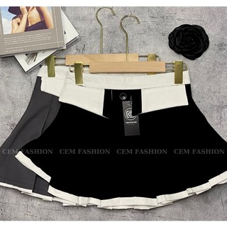 Chân váy tennis phối cạp bigsize, chân váy xếp ly hot girl hàng may kỹ chất lượng cem023