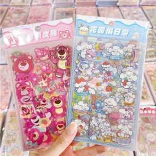 Sticker, hình dán bộ 6 miếng hình thú vật dễ thương