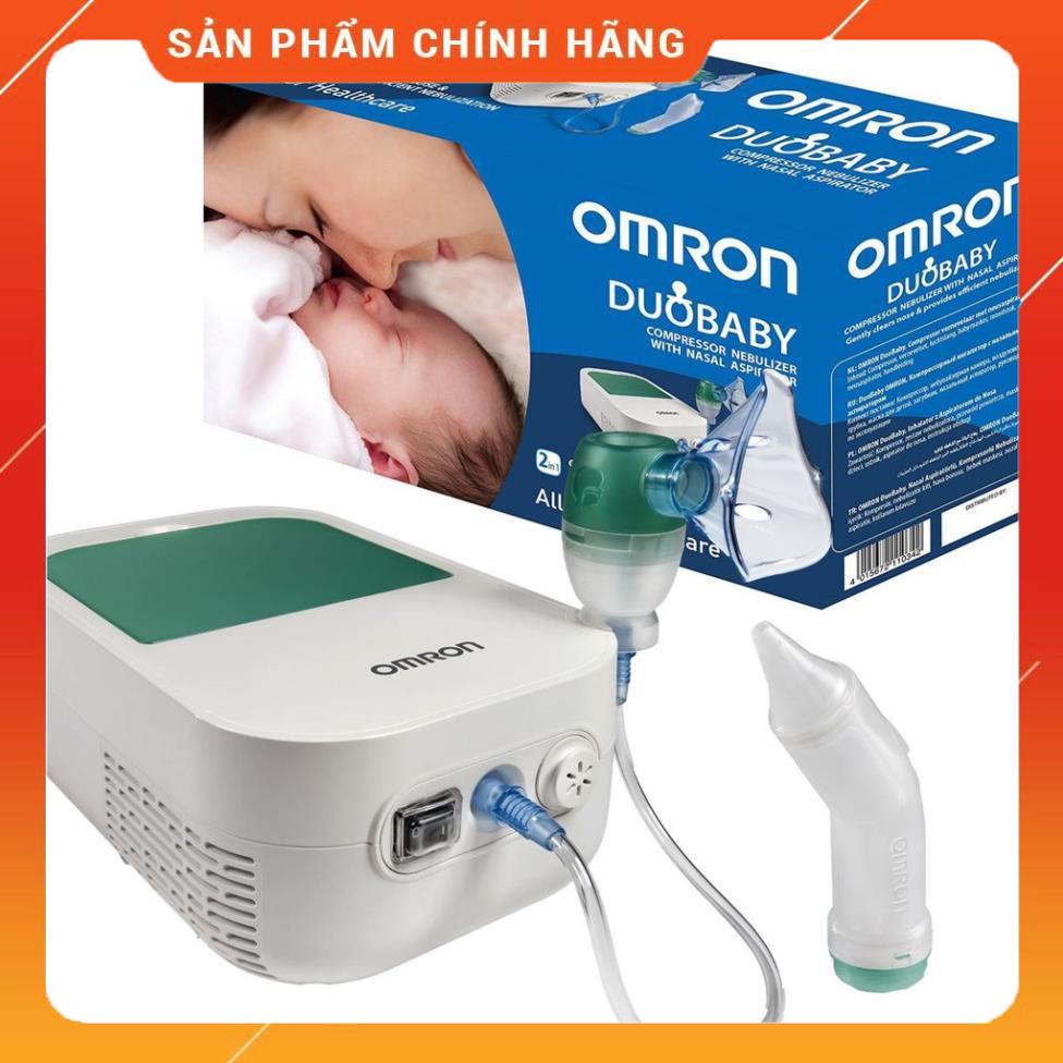 Máy hút mũi và xông khí dung 2 trong 1 Omron Duobaby tặng kèm 1 chai nước muối sinh lí