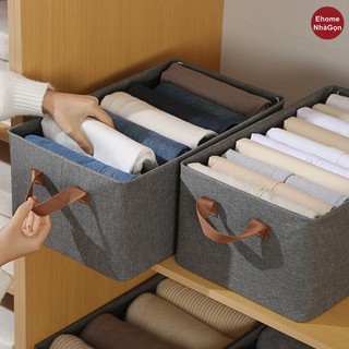 Hộp đựng quần áo không ngăn khung sắt Biggso, có thể gấp gọn