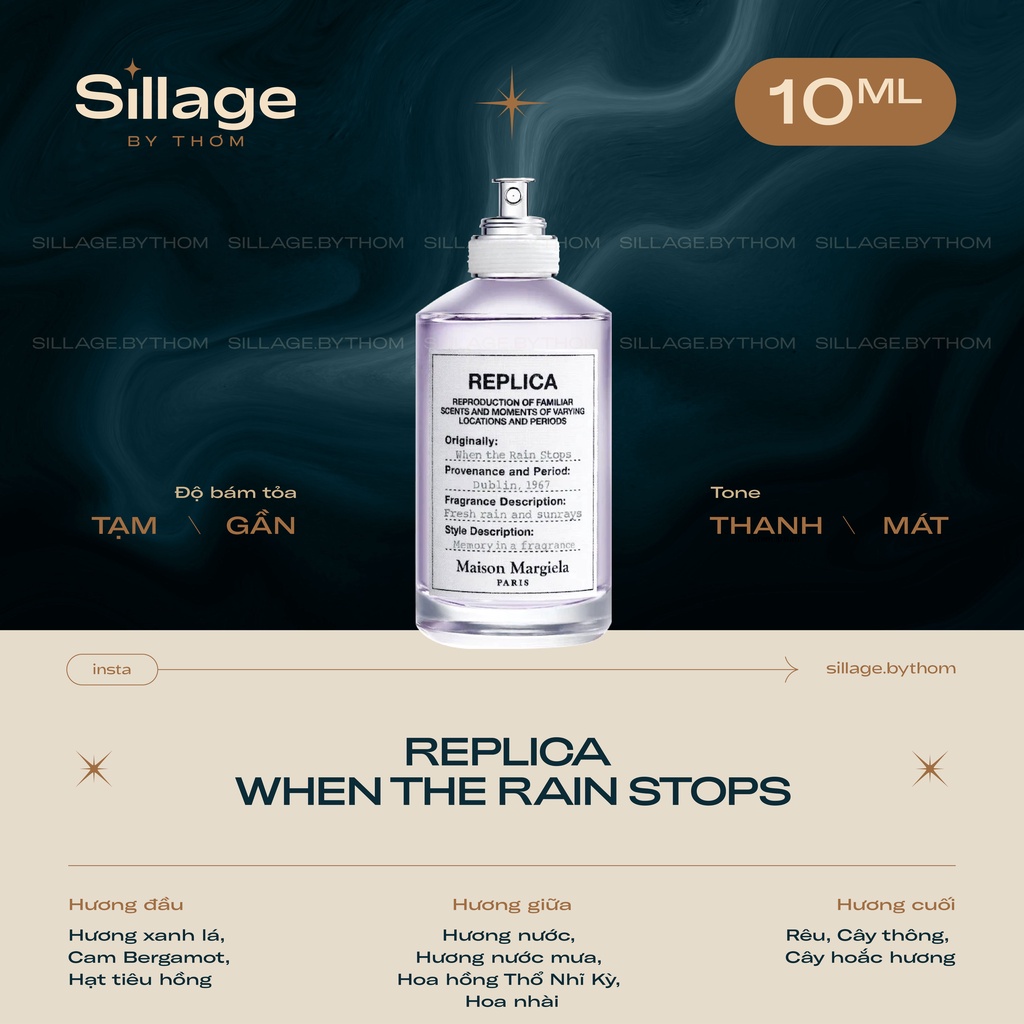 REPLICA WHEN THE RAIN STOPS EDT | Mẫu thử nước hoa unisex