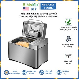 Máy làm bánh mì tự động cao cấp Biolomix BBM013 công suất 650W (Bảo hành: 2 NĂM chính hãng)